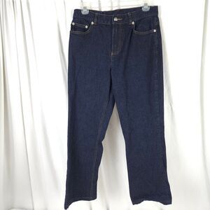 VTG Lauren Jeans Ralph Lauren Women Petite 6P 30x26 Dark Denim Blue Straight Leg